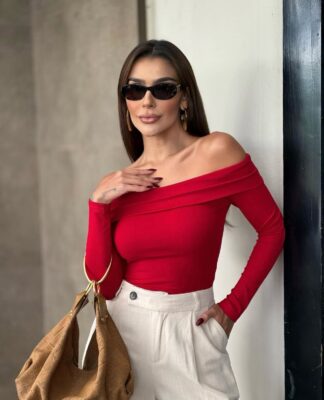 Body poliamida manga longa